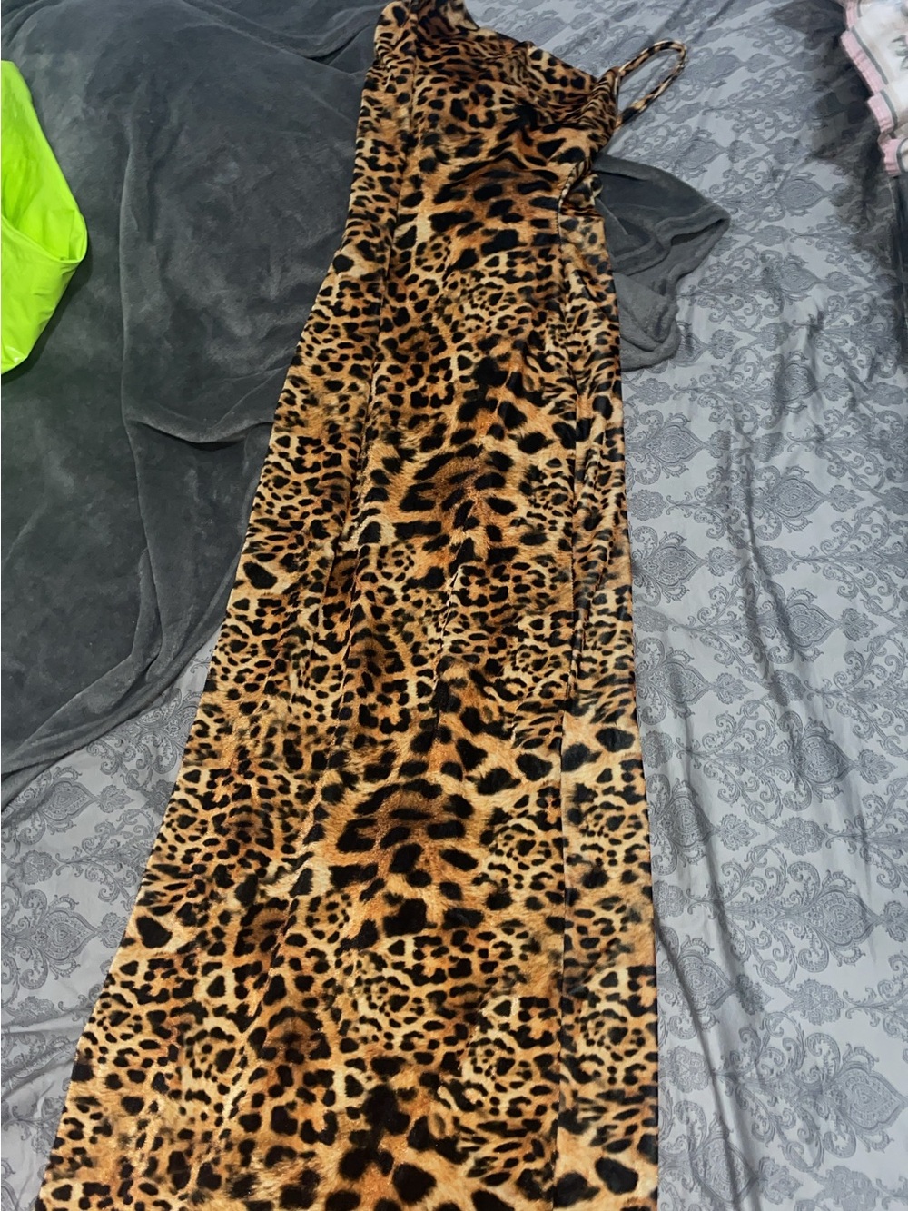 AKIRA Leopard Print Wide-Leg Jumpsuit in Brown and Black